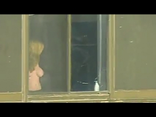 filmed a naked girl on the balcony