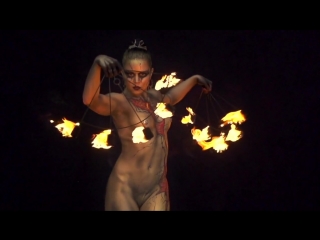 girl dancing with fire naked (art for men)